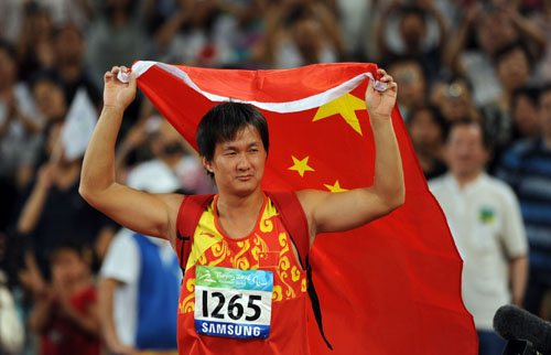 圖文：男子標(biāo)槍F42/44級決賽 中國選手高明杰奪金