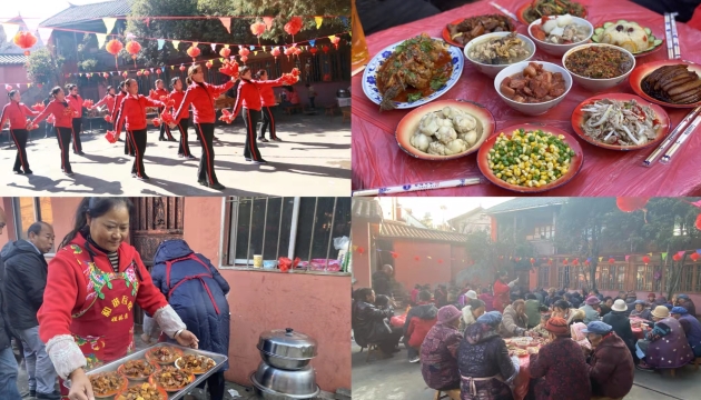 家門口的團(tuán)年飯吃出滿滿的幸福感