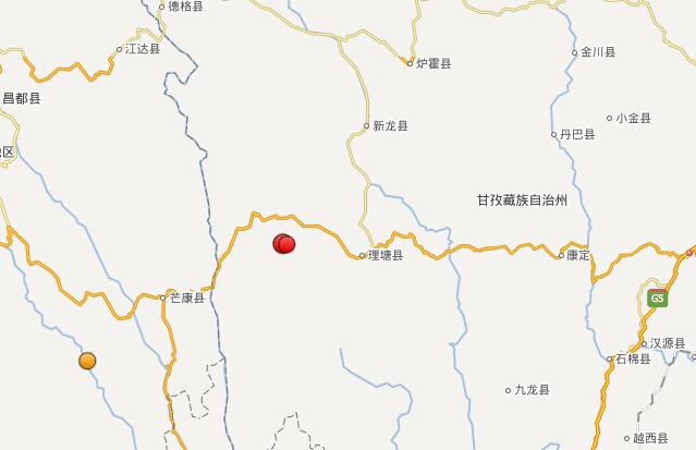 四川理塘縣36分鐘連發(fā)2次地震 最大震級5.1級